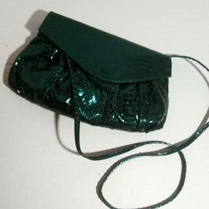 Carlos Falchi teal handbag